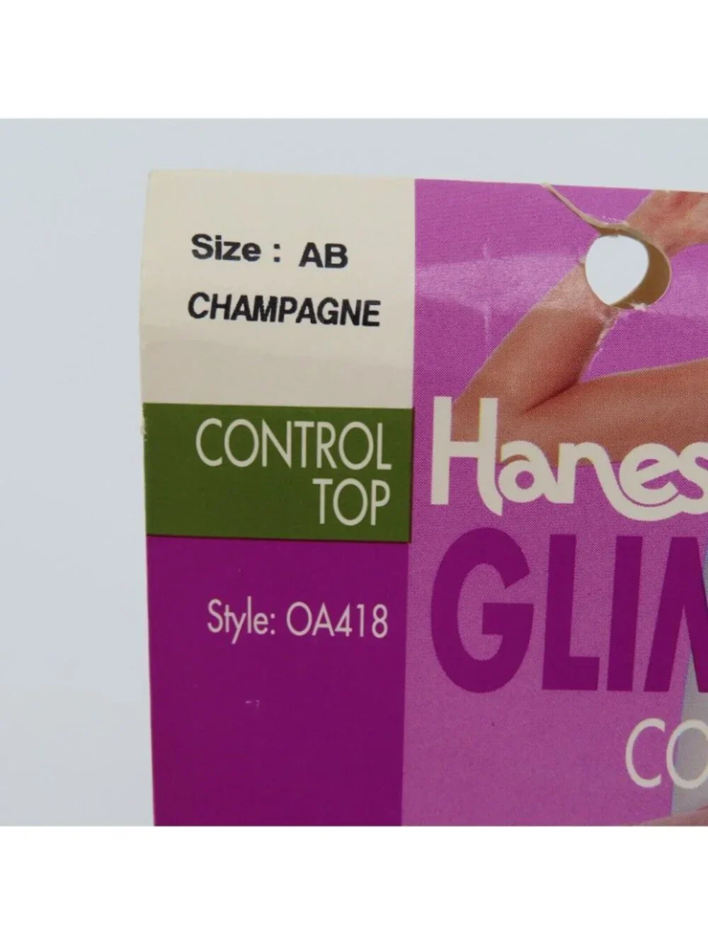 Hanes Glimmer Control Top AB Champagne OA418 2005 Hosiery Tights NEW Women Y2K